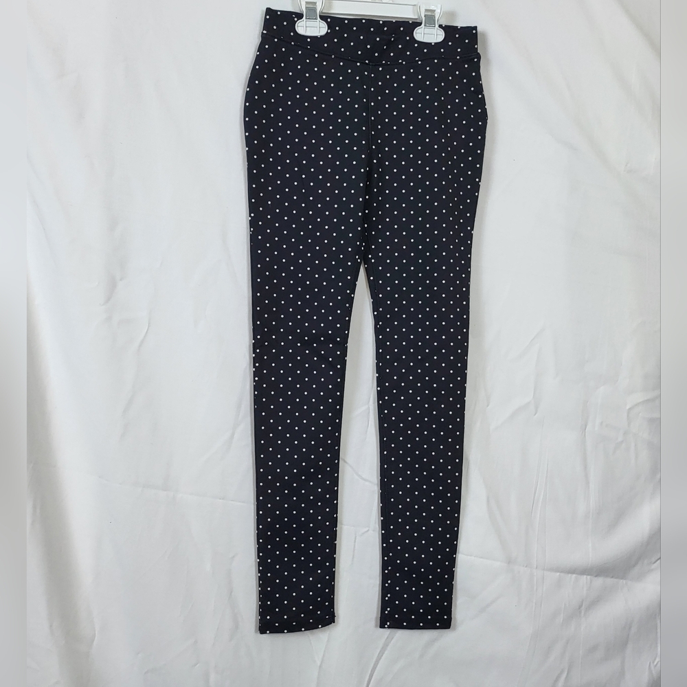 Childrens Place Girls Black White Polka Dot Full Length‎ Leggings 10 New